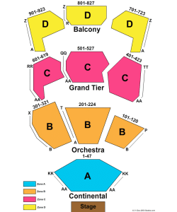 Concert Hall BJCC Seating Chart